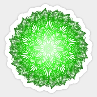 Green Digital Mandala Sticker